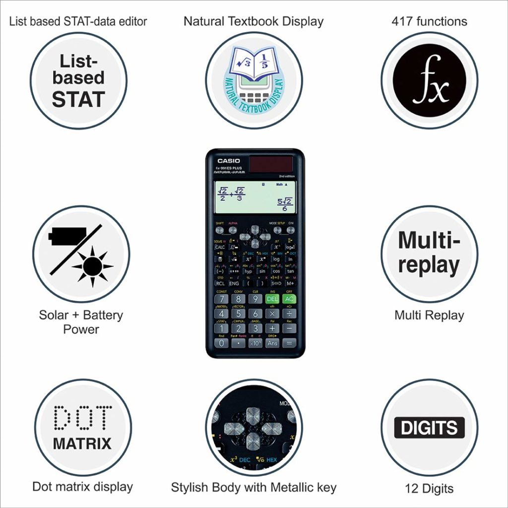 Casio FX991ES Plus2nd Edition Scientific Calculator bookwalas