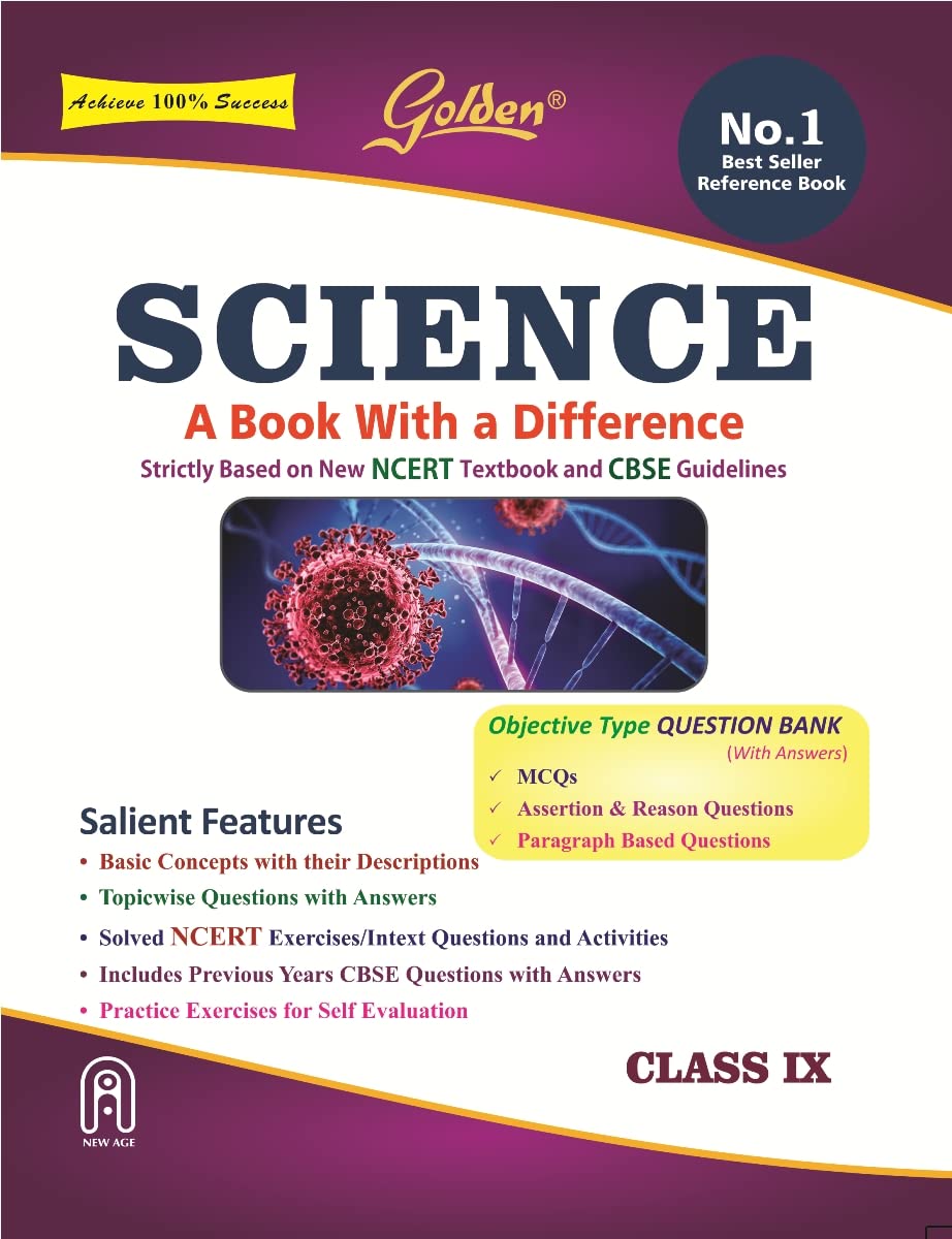 Golden – Science A Book With a Difference Based on New NCERT Textbook Class  IX – bookwalas